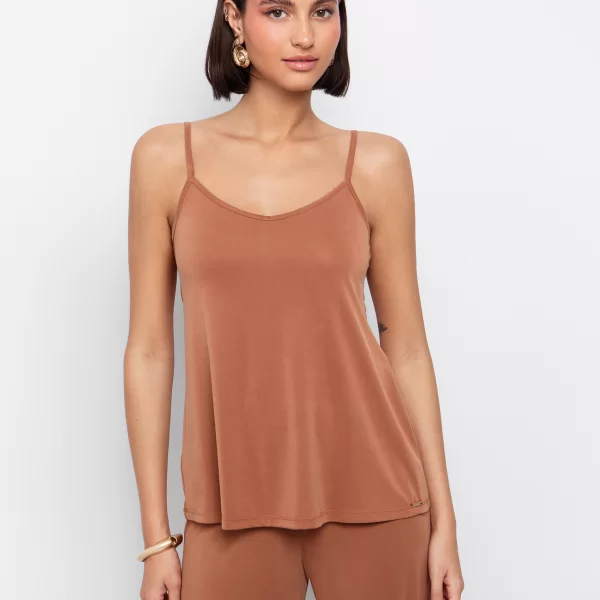 Top με μείγμα από modal - ΚΑΜΗΛΟ