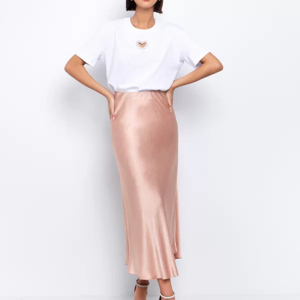 T-shirt με καρδιά-κόσμημα - ΛΕΥΚΟ