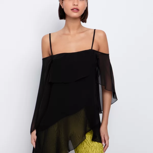 Layered τοπ με ασυμμετρία - ΜΑΥΡΟ