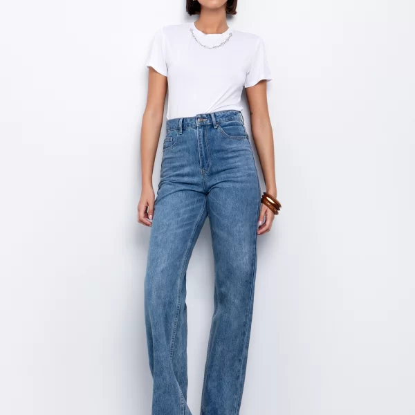 Μπλούζα με κόσμημα στο λαιμό - ΥΠΟΛΕΥΚΟ