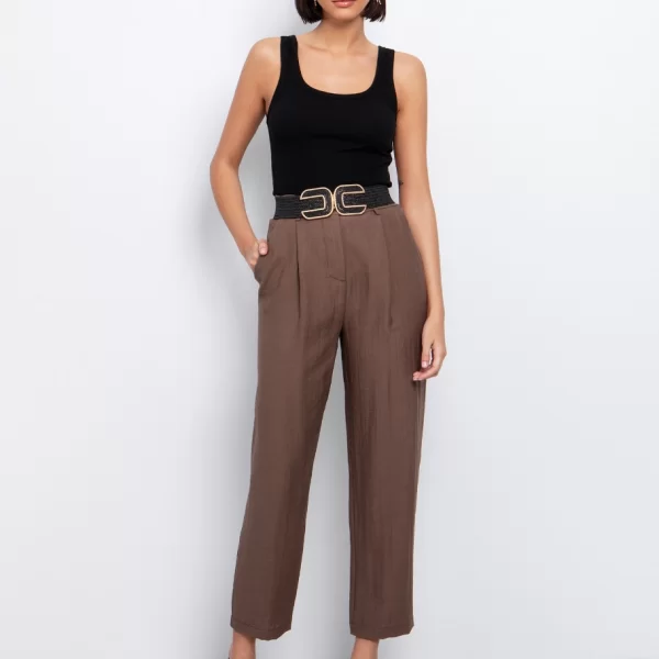 Ankle length παντελόνι με τσέπες - ΣΟΚΟΛΑ