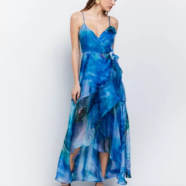 Wrap φόρεμα ασύμμετρο - ΕΜΠΡΙΜΕ