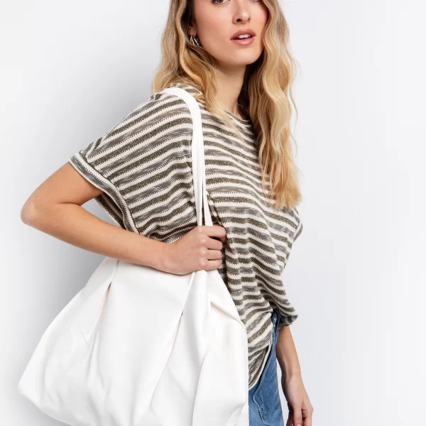 Shopper τσάντα ώμου - ΛΕΥΚΟ