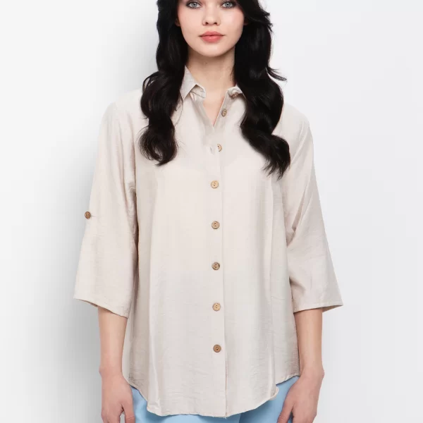 Mακρύ πουκάμισο σε ριχτή γραμμή - ΜΠΕΖ