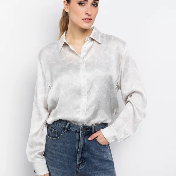 Πουκάμισο με print δαντέλα - ΕΜΠΡΙΜΕ