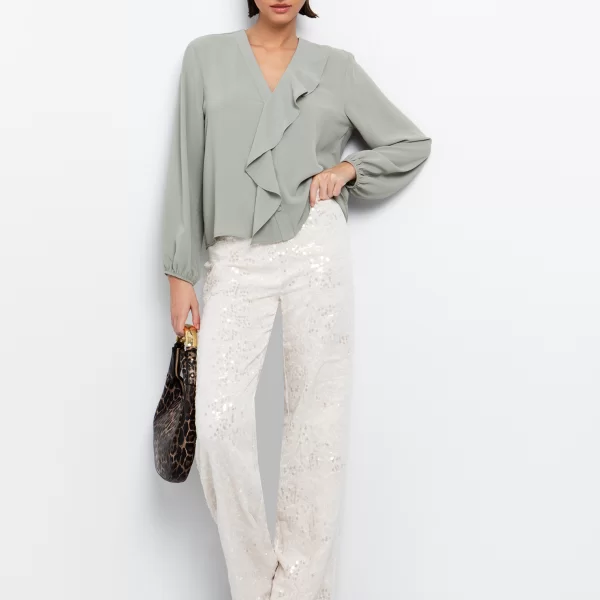 Μπλούζα με ruffle σχέδιο - ΛΑΔΙ