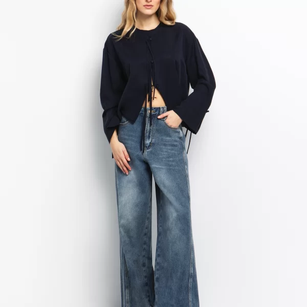 Jacket με κορδόνια - ΜΠΛΕ NAVY