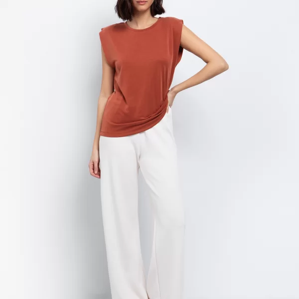 Μπλούζα με μείγμα από modal - ΚΑΝΕΛΙ