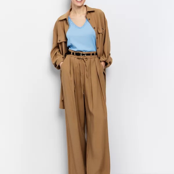 Palazzo παντελόνι με πιέτες - ΜΠΕΖ