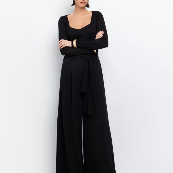 Παντελόνα με ζώνη - ΜΑΥΡΟ