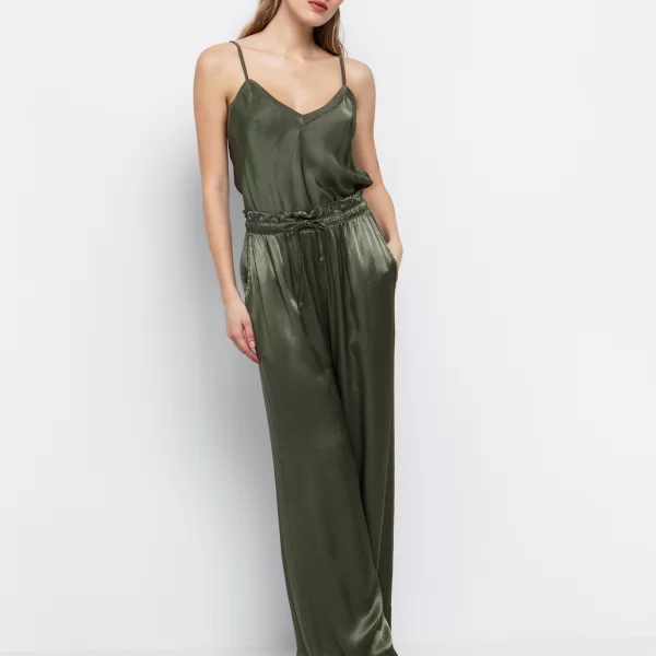 Παντελόνα σε σατινέ όψη - ΧΑΚΙ