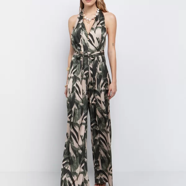 Halter ολόσωμη φόρμα εμπριμέ - ΕΜΠΡΙΜΕ