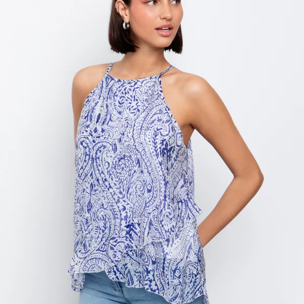 Ασύμμετρη μπλούζα viscose-μετάξι - ΕΜΠΡΙΜΕ