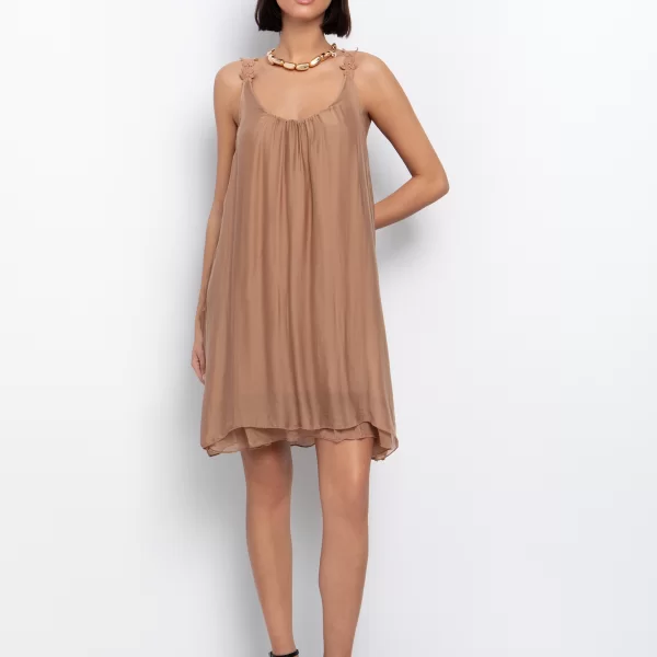 Φόρεμα με floral τιράντα - ΚΑΜΗΛΟ