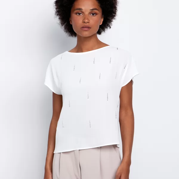 Μπλούζα με πετράδια - ΥΠΟΛΕΥΚΟ