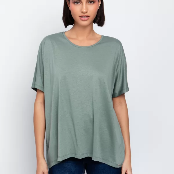 Φαρδιά μπλούζα ασύμμετρη - ΧΑΚΙ