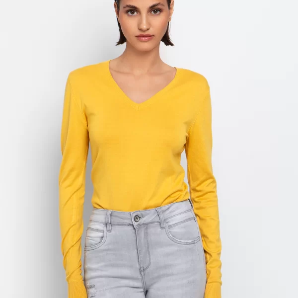 Basic πλεκτή μπλούζα - ΚΙΤΡΙΝΟ
