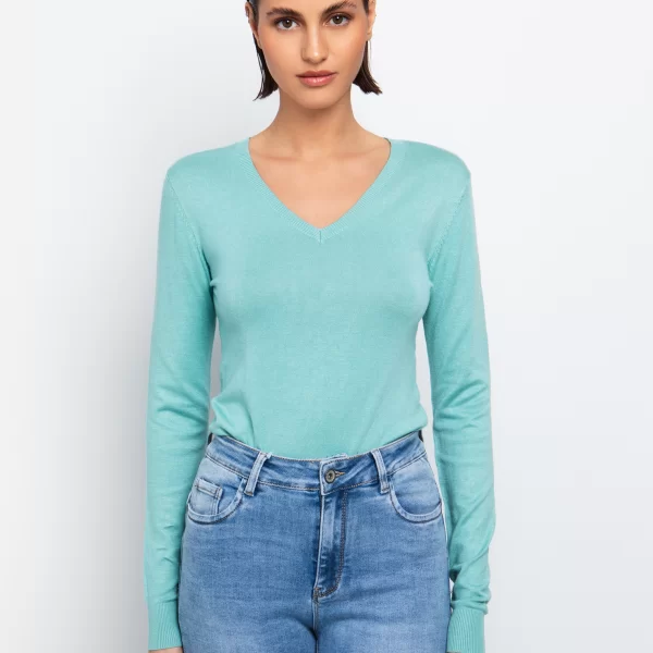 Basic πλεκτή μπλούζα - ΑΚΟΥΑ