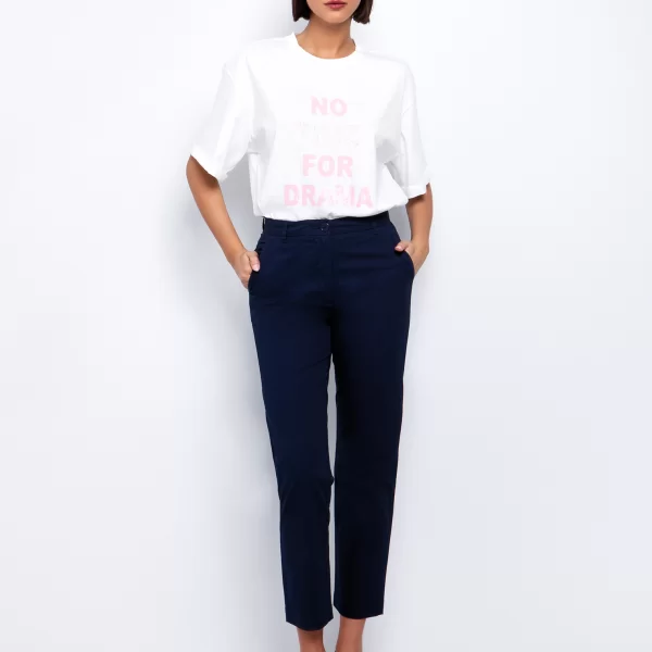 Chino παντελόνι σε ίσια γραμμή - ΜΠΛΕ NAVY