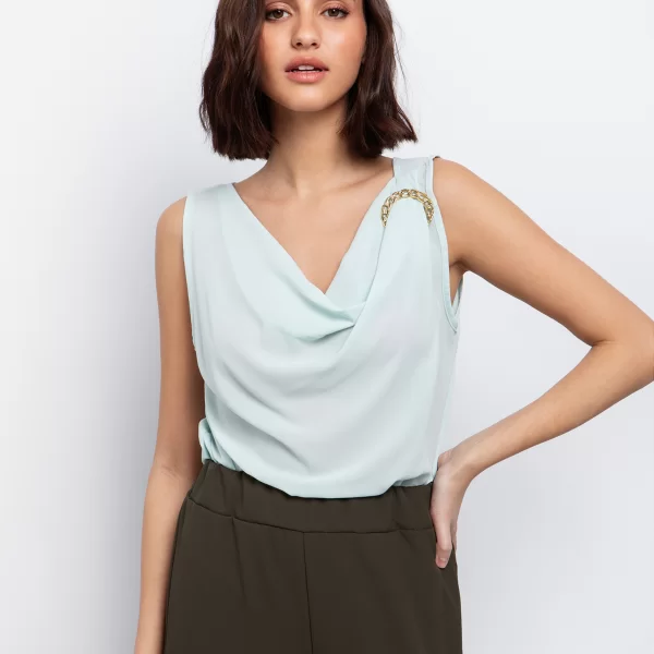 Ντραπέ τοπ με κρίκο - ΜΕΝΤΑ