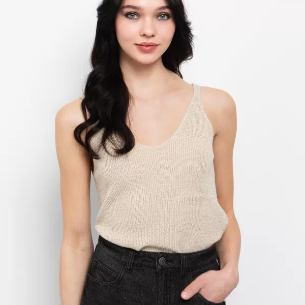 Lurex πλεκτό τοπ - ΜΠΕΖ