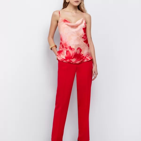 Αnkle length παντελόνι - ΚΟΚΚΙΝΟ