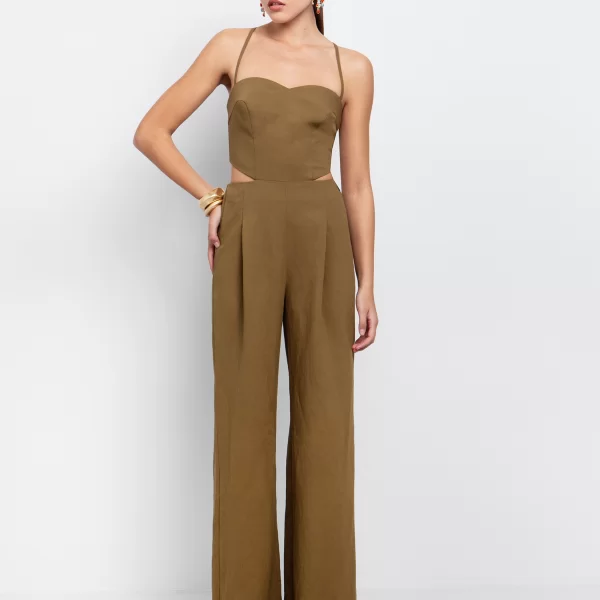 Ολόσωμη φόρμα με δετή πλάτη - ΛΑΔΙ