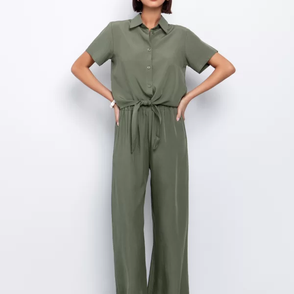 Lyosell παντελόνι ίσια γραμμή - ΧΑΚΙ