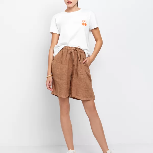 T shirt με στάμπα κεράσια - ΥΠΟΛΕΥΚΟ