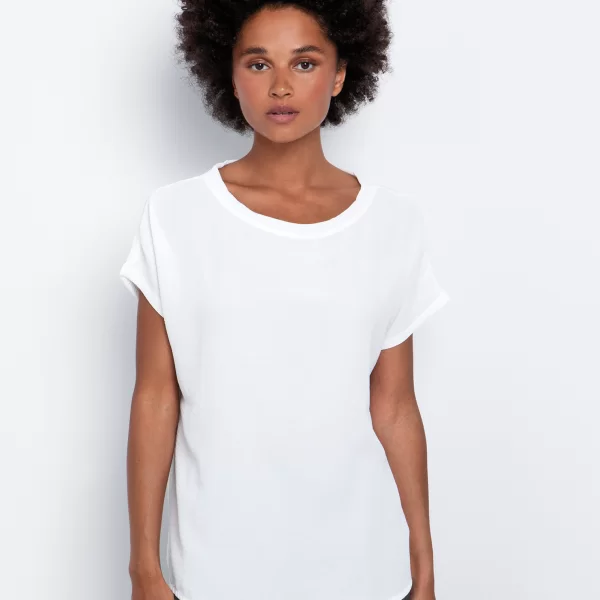 Ριχτή μπλούζα ανάγλυφη - ΥΠΟΛΕΥΚΟ