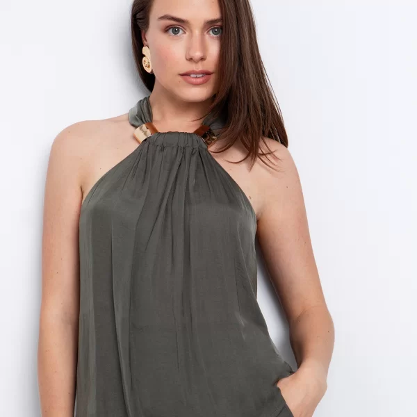 Top με μεταλλικά στοιχεία - ΧΑΚΙ