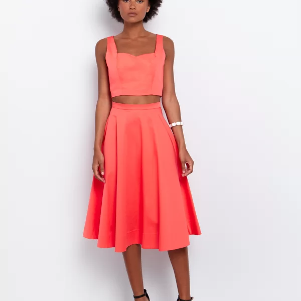 Clos φούστα ποπλίνα - ΚΟΡΑΛΙ