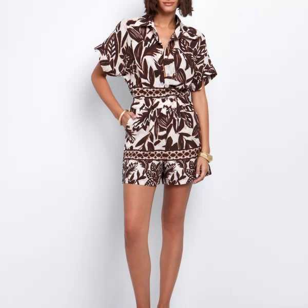 Εμπριμέ σορτς με τσέπες - ΕΜΠΡΙΜΕ