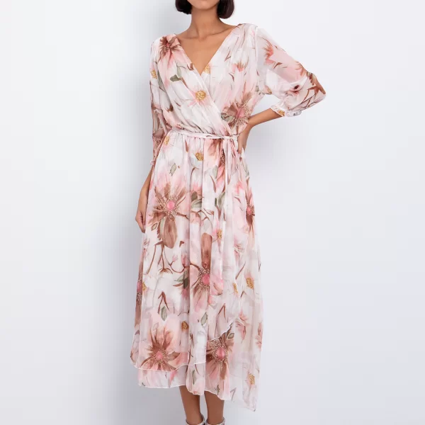 Wrap φλοράλ φόρεμα - ΕΜΠΡΙΜΕ