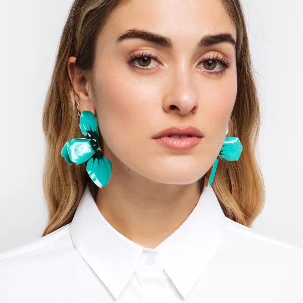 Ασύμμετρα σκουλαρίκια λουλούδι - ΣΙΕΛ