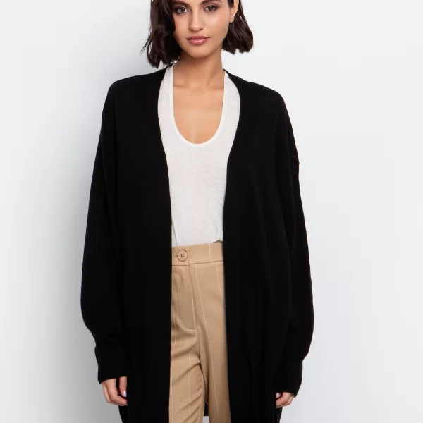 One size μακριά ζακέτα - ΜΑΥΡΟ