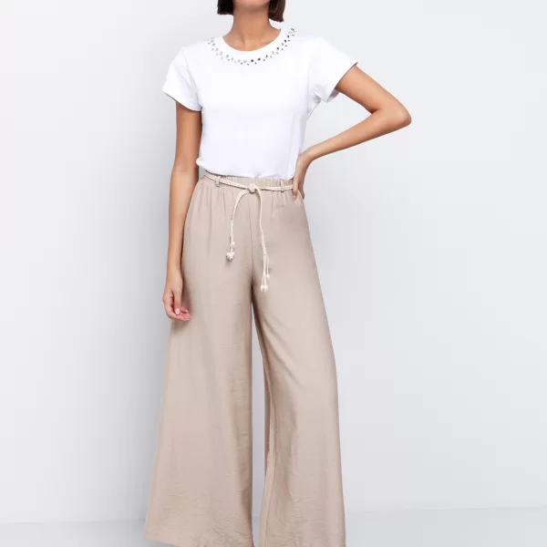 Ζιπ κιλότ με ζώνη - ΜΠΕΖ