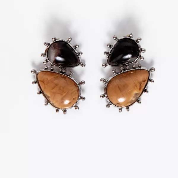 Σκουλαρίκια με πέτρες σε αντίθεση - ΚΑΦΕ