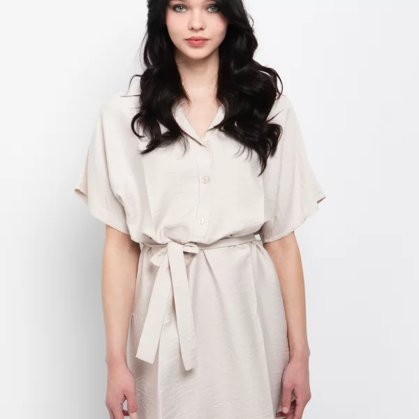 Μίνι φόρεμα με ζώνη - ΜΠΕΖ