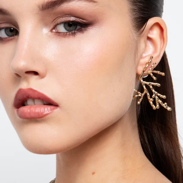 Coral σκουλαρίκια - ΧΡΥΣΟ