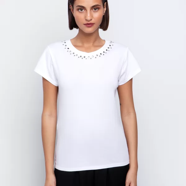 Μπλούζα με τρουκ - ΛΕΥΚΟ