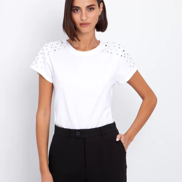 T-shirt με τρουκ - ΛΕΥΚΟ