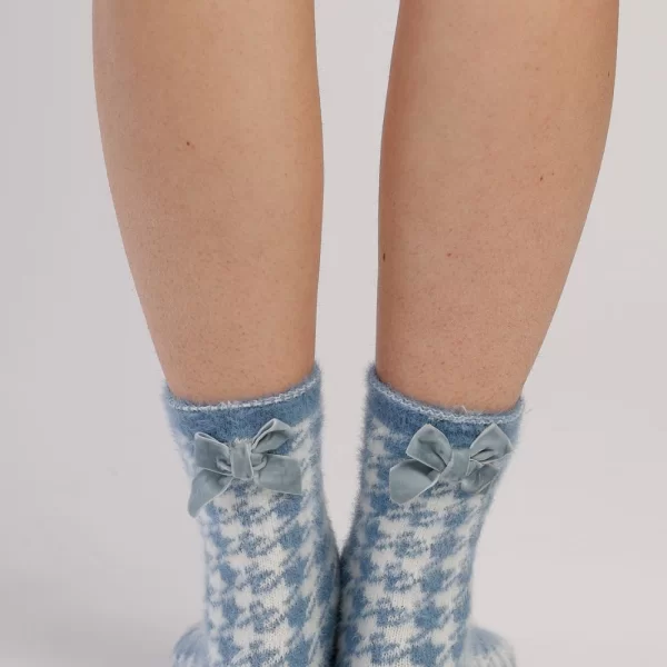 Γυναικείες Κάλτσες Noidinotte Με Αντιολισθητικό Πάτο Γαλάζιο