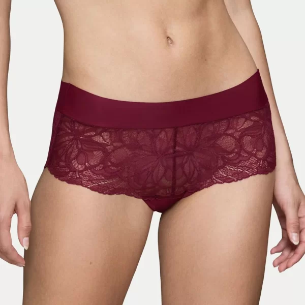 Γυναικείο Σλιπ TRIUMPH Body Make-Up Illusion Lace Shorty Μπορντό