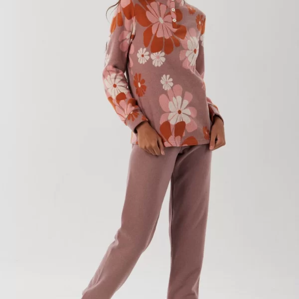 Γυναικεία Πιτζάμα Brilliamo “Flowers” Σάπιο Μήλο