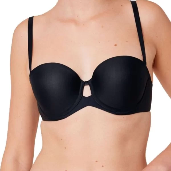 Γυναικείο Σουτιεν Triumph Pure Micro WDP Strapless Μαύρο