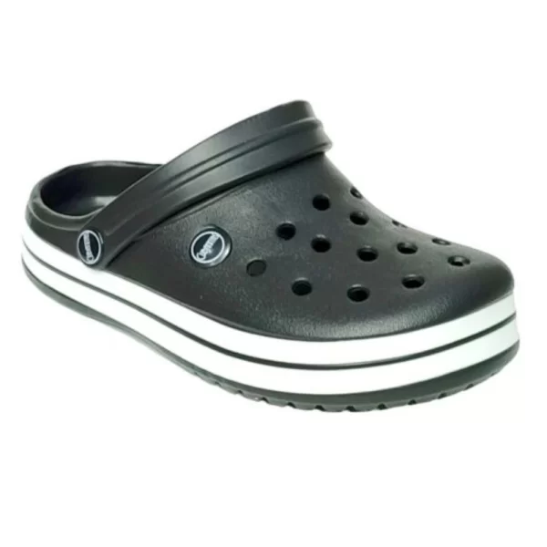 Γυναικείες Παντόφλες Μαύρες Με Λευκές Λεπτομέρειες Μαύρο