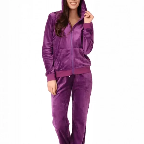 Γυναικεία Φόρμα Βελουτέ Μωβ