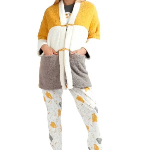 Γυναικεία Ζακέτα Admas Fleece Μουσταρδί