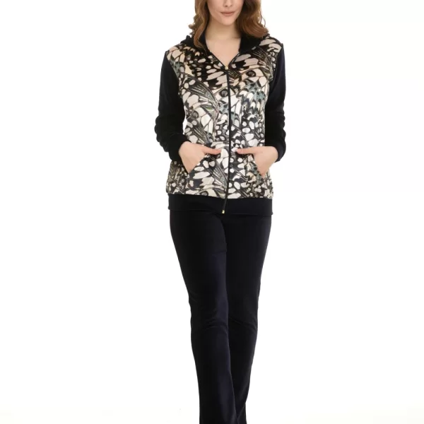 Γυναικεία Φόρμα Zen By Daisy Βελούδινη Μπλε